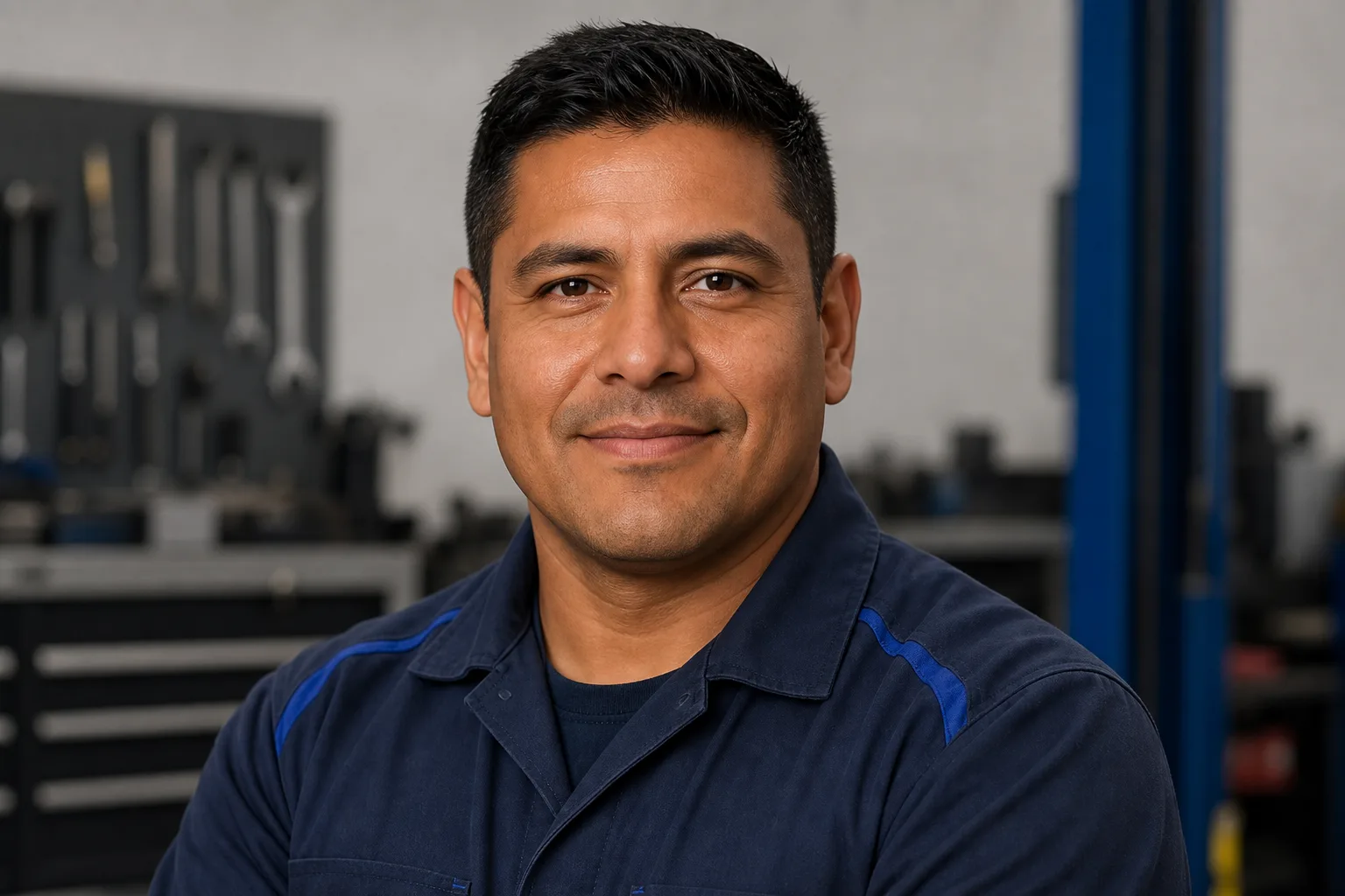 Portrait of Marcus Rivera, Master Diagnostic Technician at leptocephal, 400x400